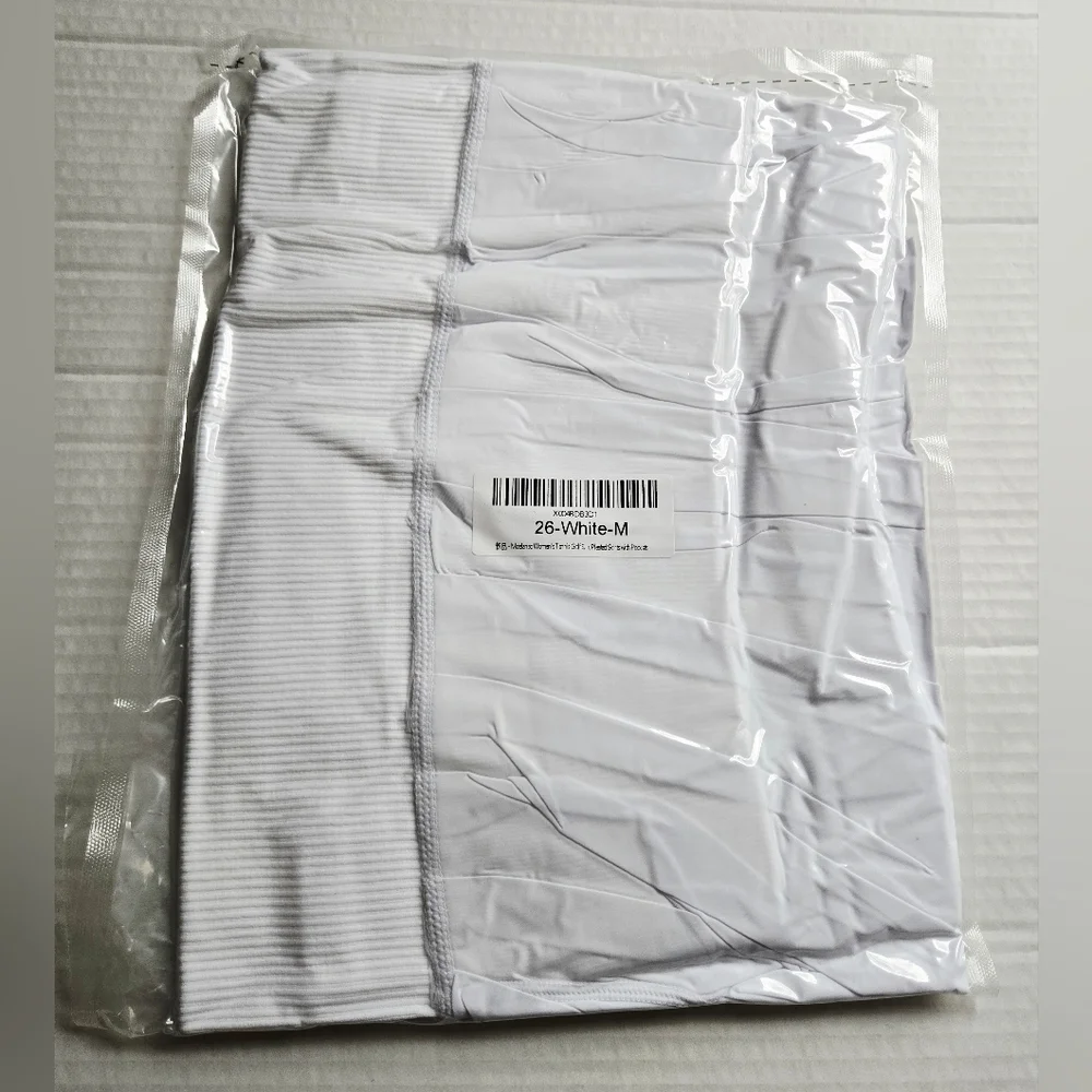 Tennis Golf Skirt Built-In Shorts High Waisted Athletic Pleated White M‎ NWT